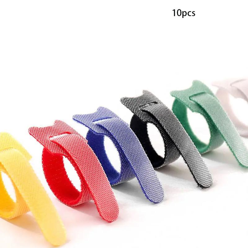 

Кабельні стяжки спина до спини ; дріт і лінія даних для зберігання самоклеюча стрічка нейлонова стрічка для рослин. Pack of 10 червоний