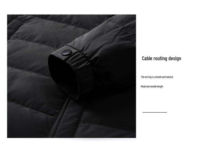 Men's Premium Lightweight Goose Down Jacket: Winter Casual Lapel Style, Middle-Aged Dad, 90% Down Warmth.