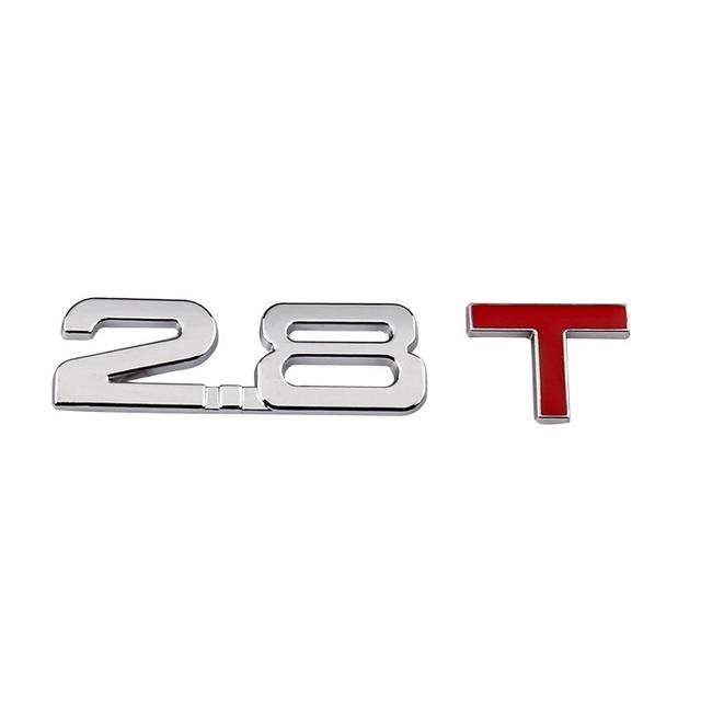 2022 Car Displacement Sticker  Volume Logo Car Rear Trunk Emblem Badge Vehicle Stickers