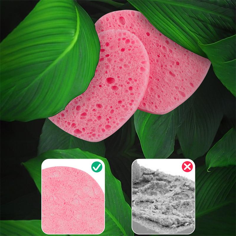 20Pcs Heart Shaped Compressed Facial Sponges Cute Reusable Face Washing Sponges