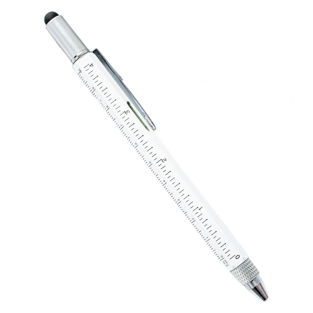 Multitool Pen 6 In 1 Multi Functional Ballpoint Student Kid Ruler Scale Touchscreen Screwdriver Tech Tool Pen Office