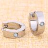 1 Pair Punk Titanium Steel Ear Clip/Ear Stud Earrings For Men Women Black Pierced/No Pierced Fake Ear Circle Pop Jewelry