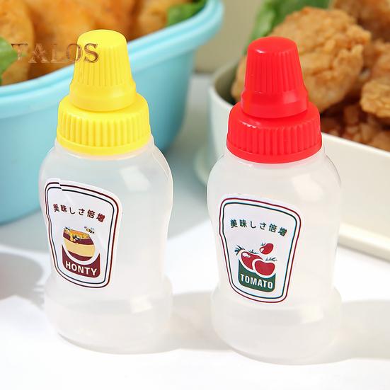 2 יחידות בקבוק תפס יצירתי מכסה בורג אחסון שקוף שימושי מיני נייד רוטב רוטב עגבניות מתקן צנצנת ציוד ביתי