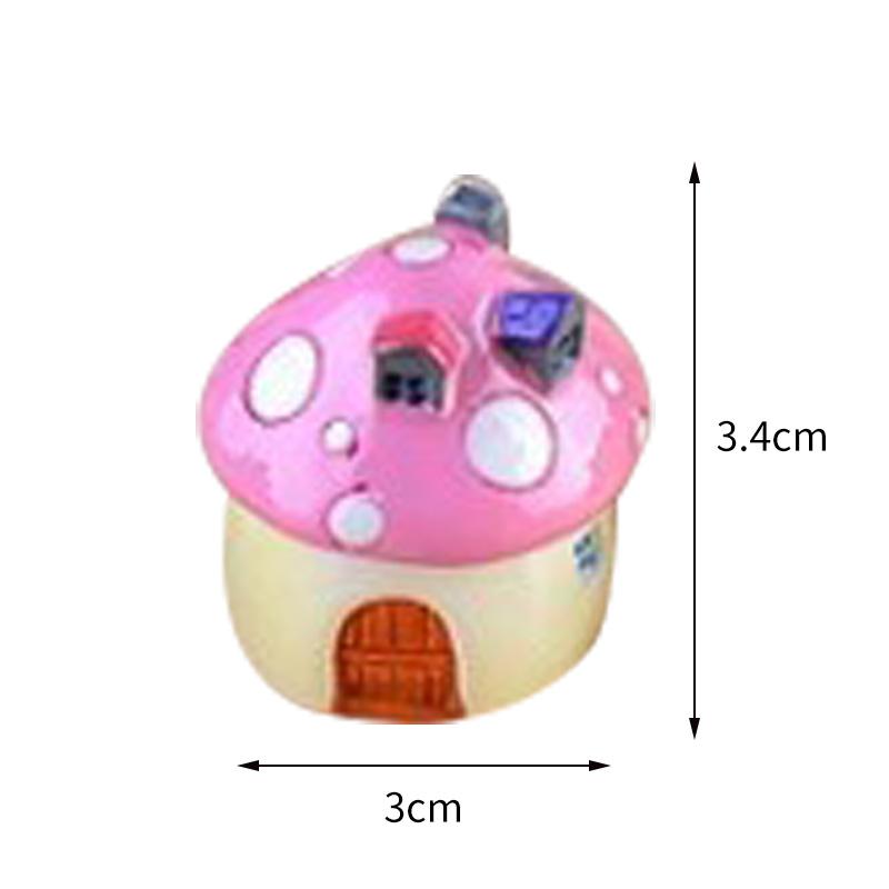 4 Rozmiary Dom Grzybowy Żywica Ozdoba Rękodzieło Ogrodu Wróżek Miniaturowy Mikro Gnom Terrarium Dom Śródziemnomorski Zamek 4 Kolory