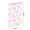 Butterflies wallpaper white and powder pink for living room and bedroom 50x1000