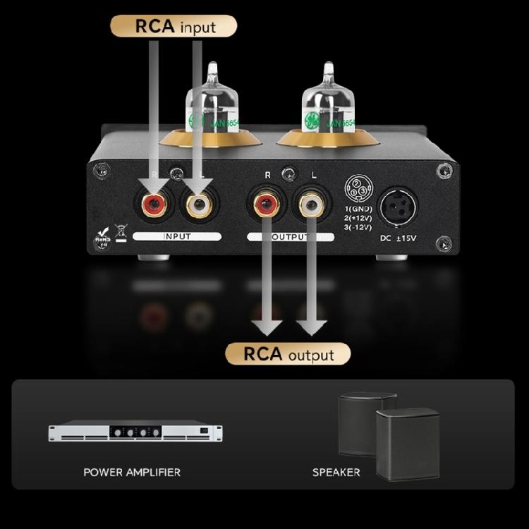 HiFi Sound Preamplifier Vacuum Tube Amplifiers Buffers Treble Bass Adjustment Preamp Tube Amplifiers Accessories