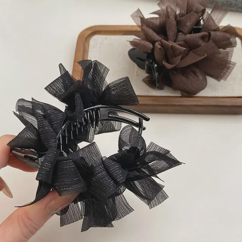 High-Quality Double-Sided Bubble Mesh Hairpin with Bow