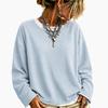 Damen Freizeit gestreift locker geschnitten Langarm Sweatshirt Top
