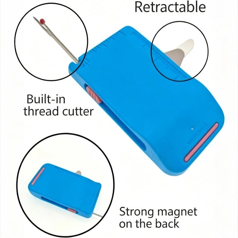Piede Manicotto Guida Cucitura Magnetico a Doppia Scala Strumento & Scucitore–Strumento Multifunzionale Con Infila Aghi Facile Margine di Cucitura & Rimozione Punti