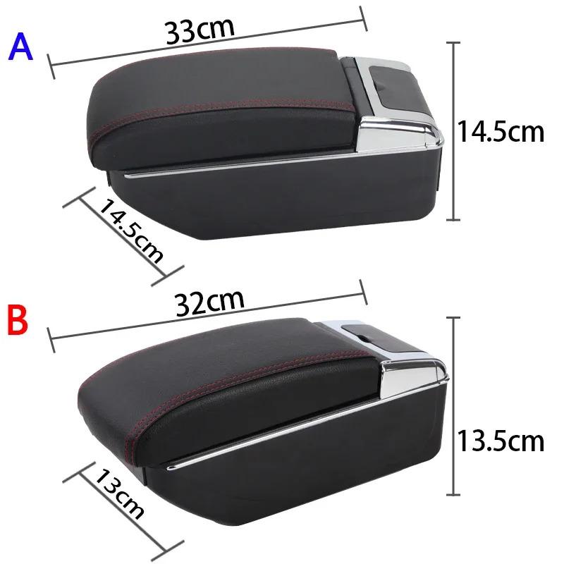 For TOYOTA Yaris Vitz Car Armrest Box Car Accessories Interior Parts Details Double-Layer Storage Box Retrofit Parts