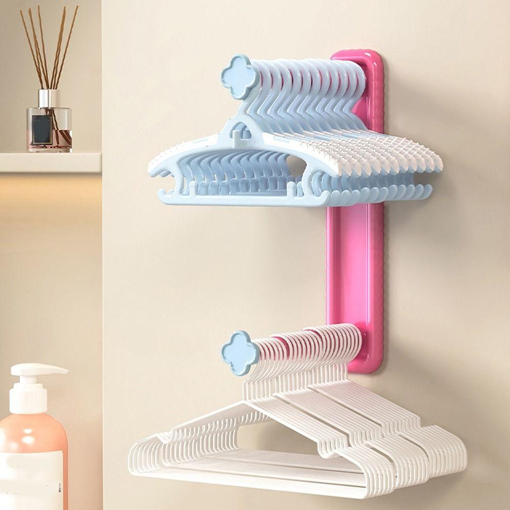 Punch-free Clothes Drying Rack Plastic Balcony Hanging Rack Balcony Hanger Organizer  for Home