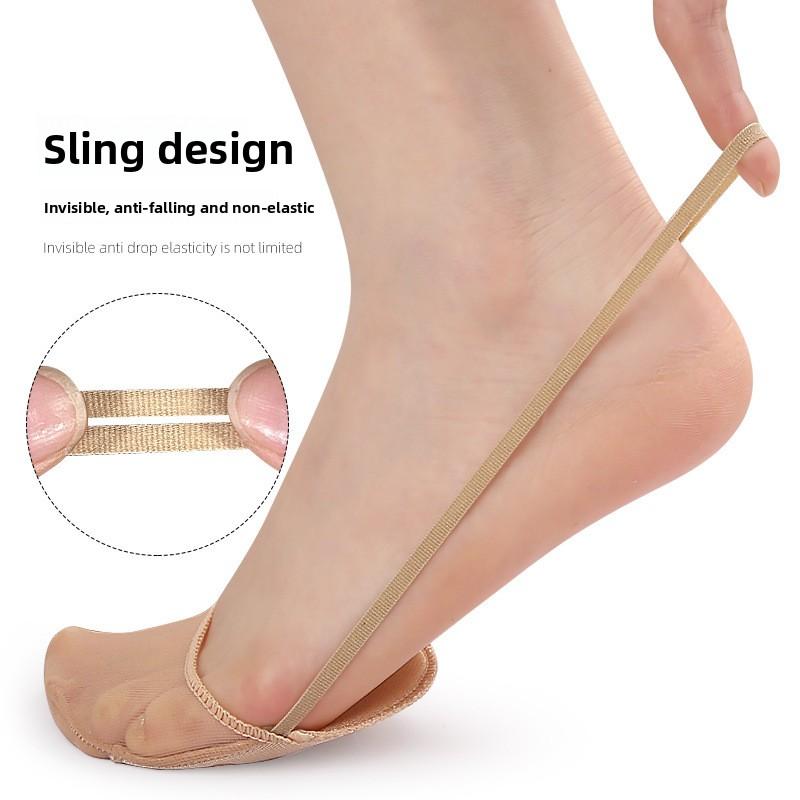 Front Pocket Socks Stockings Summer Suspender Invisible Thin Half Pad High Heels Soft Anti-wear Dispensing Anti-slip Half Socks