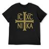 IC XC NIKA Cross Orthodox Eastern Christianity Christogram Side Classic T-Shirt Anime T Shirts Blue Lock T Shirts for Men Cotton