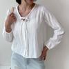 New ArrivalS   Open Run Women S blouSe With Ribbon Necklace Cabled See Through 3