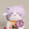 3D Japan Cartoon Lucky Cat Figurine Glass Animal Model Home Decor Craft Gift DIY Ornament Accessories