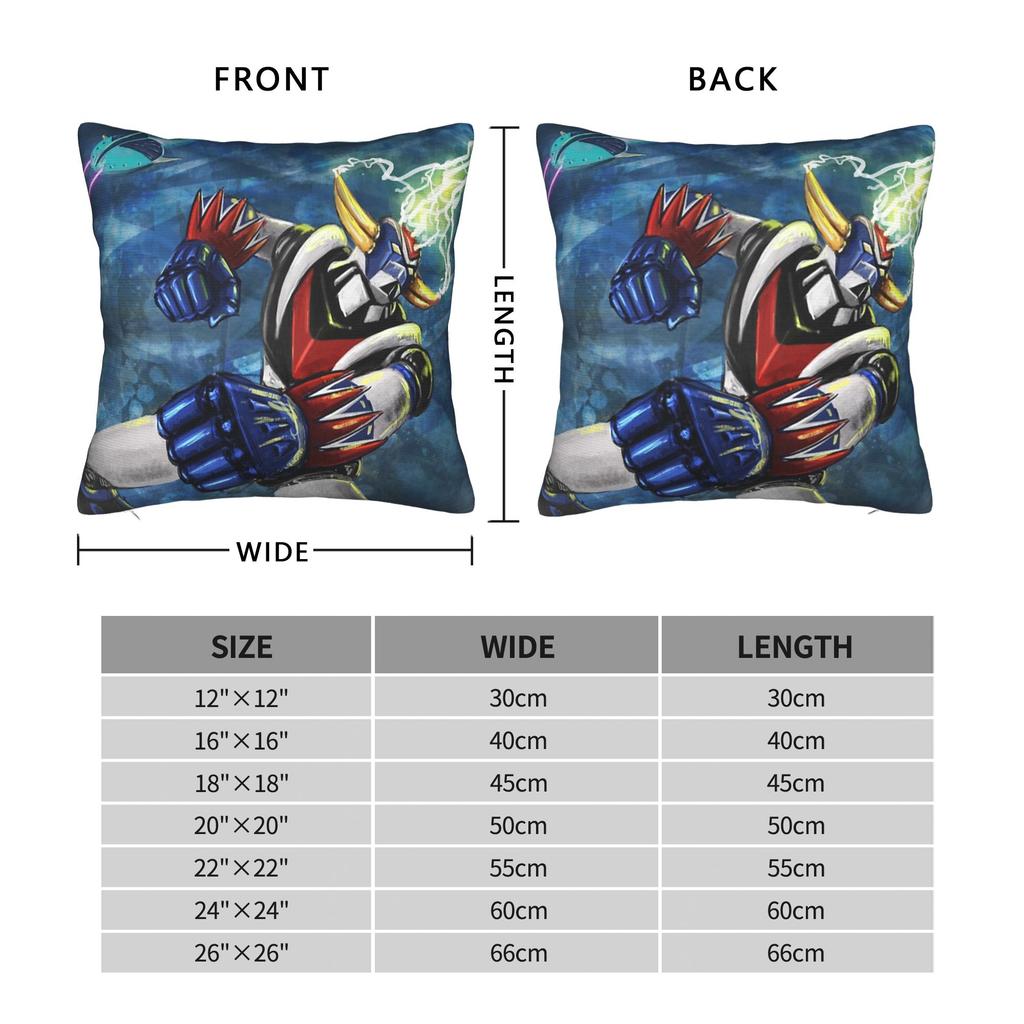 Grendizer Turin Pillowcase Printing Polyester Cushion Cover Gift Anime Robot Throw Pillow Case Cover Home Square 45*45Cm