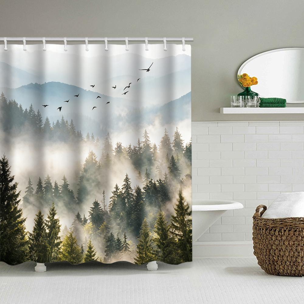 1/4 Rose Print Shower Curtains, Toilet Seat Decoration, Shower Curtain With Carpet And Toilet Lid, 70.8X70.8 Inch