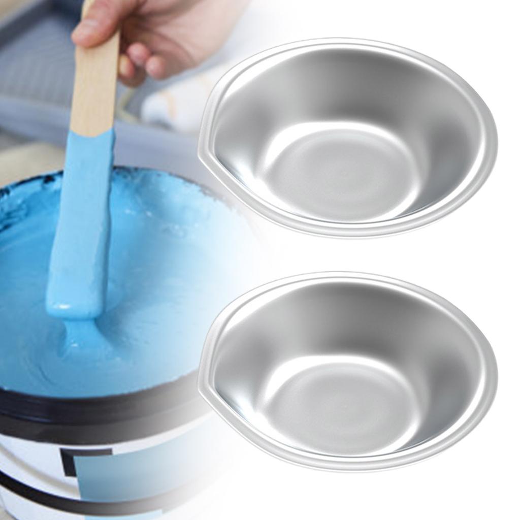 6Pcs Stainless Steel Paint Mixing Tray Set Suitable for Artists and DIYer Projects in Various Setting, Home & Studio Use