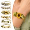 Natural Aesthetic Crochet Patterns DIY Bracelet Kit, Flower Craft Set with Beads, Creative Hobbies for Relaxation Floral Making Kit Beginners,
