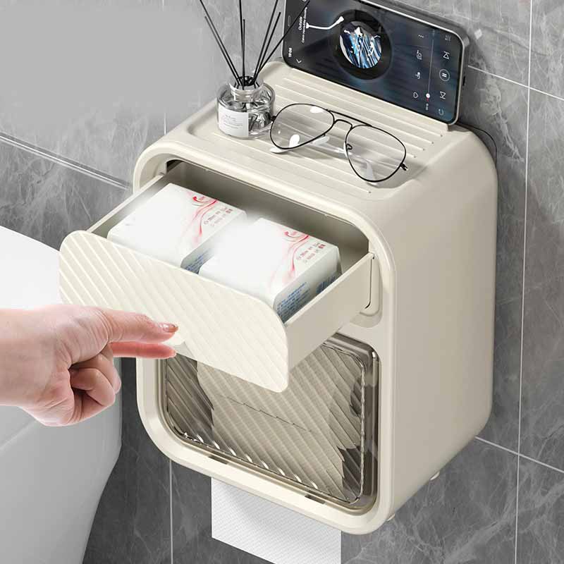 Mounted Roll Paper Wall Toilet Holder Paper Towel Holder For Toilet Paper Storage Box Tissue Box Shelf Bathroom