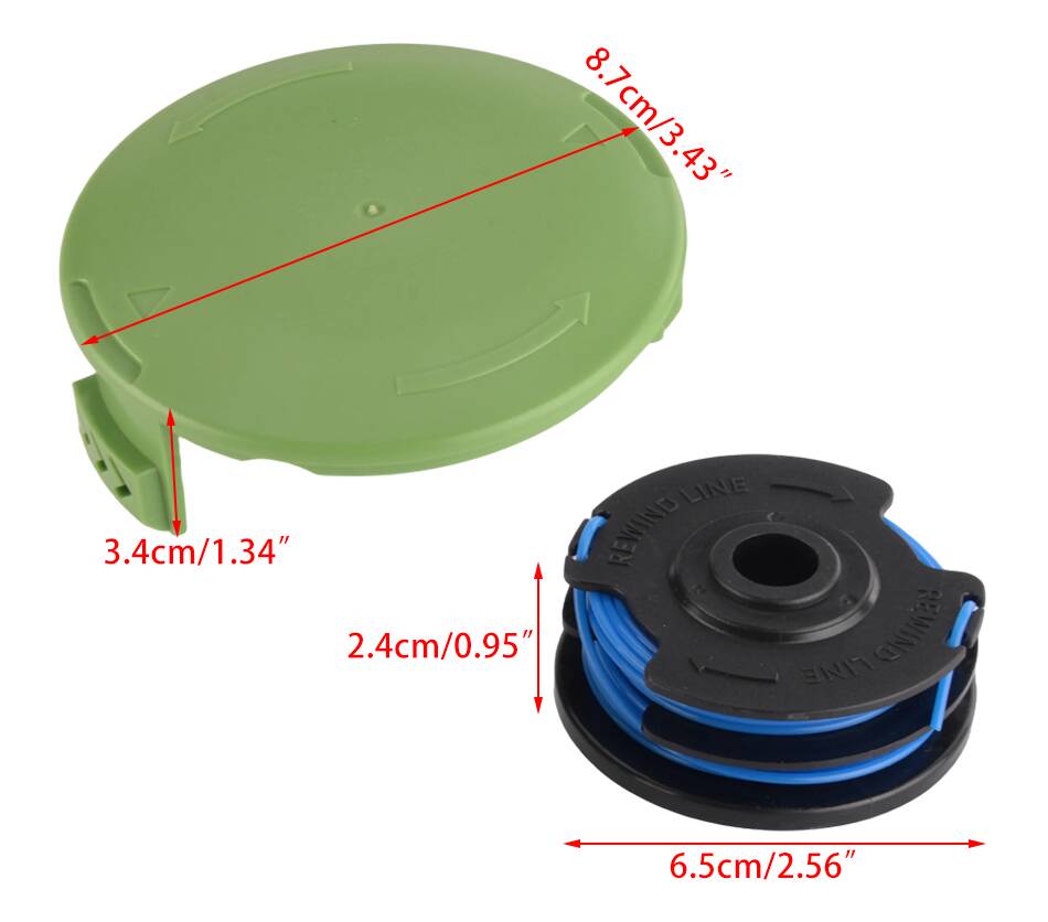 8Pcs String Trimmer Spool Line Bobbin Cap Cover Kit Fit For Greenworks 21212 21272 3410468 29082 29242