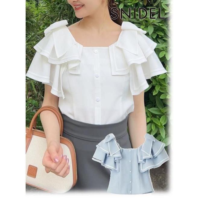 (Sale 60% OFF & PT5) snidel / Snidel Square Sleeve Blouse 25 Spring/Summer. SWFB252092