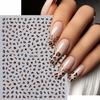 Brown Black Pink Colors Leopard Print Nail Stickers Self-Adhesive Nail Sliders DIY Nail Decoration