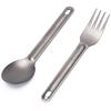1PCS Long Handle Spoon Outdoor Camping Titanium Spork Camping Tableware Picnic Spoon Tool