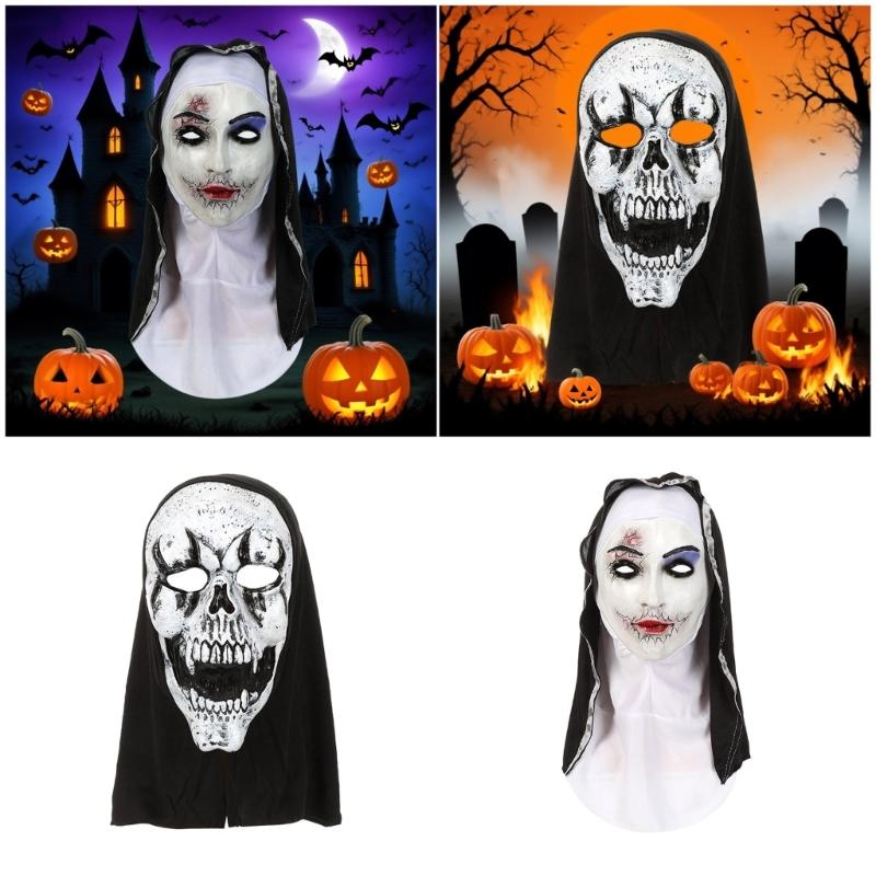 Realistic Latex Spirit Mask For Halloween Horror Parties Comfortable Breathable Design Easy To Clean