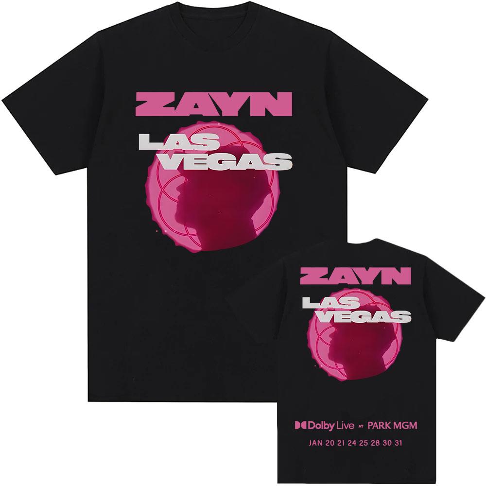 

Zayn Malik Las Vegas Tour 2026 T-shirt Short Sleeve Cotton Casual Tshirts Unisex Streetwear Graphic Print T Shirt L