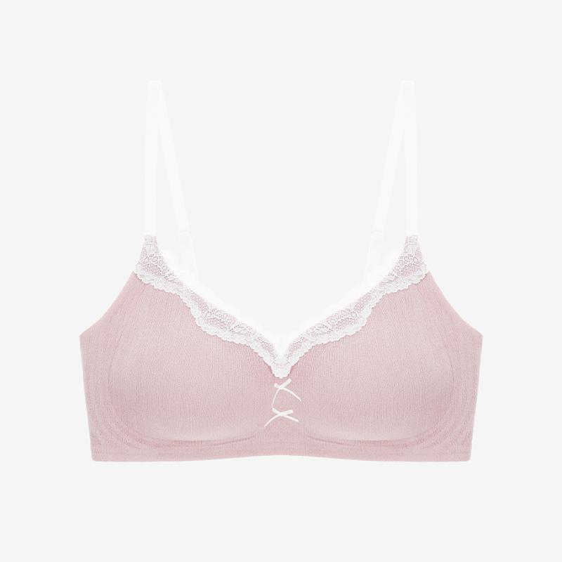 Small chest gathered with jelly strips, soft support bra without steel rings, adjustable breasts, anti sagging and comfortable underwear