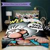 Werner Comic Pattern Bedding uilt Set uilt Cover Pillowcase Home Decoration Birthday Gift (1 * duvet cover + 2 * pillowcase without core)245