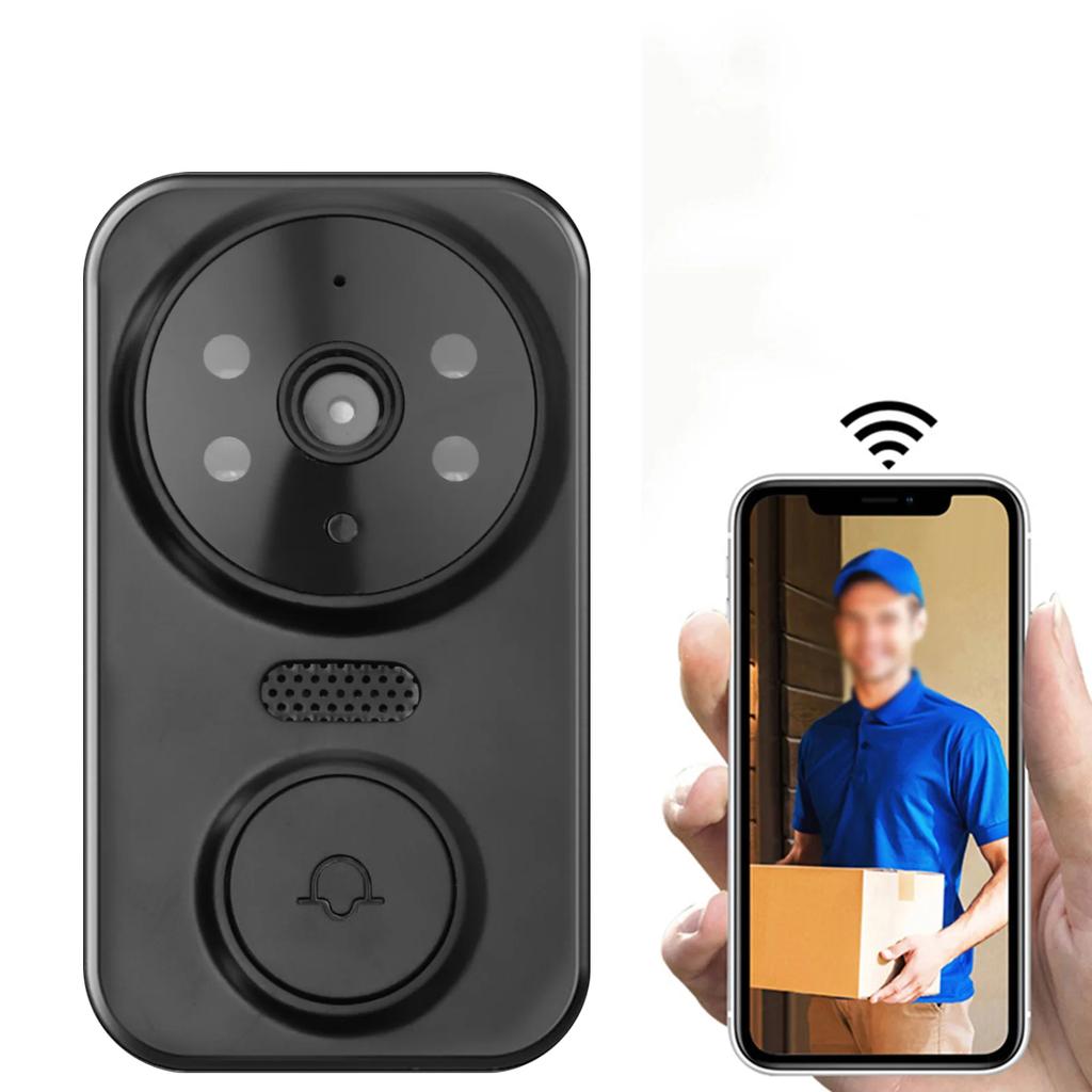 Inteligentny Bezprzewodowy Zdalny Dzwonek Wideo Zdalny Dzwonek Mikrofon z Redukcją Szumów Sterowany Aplikacją Automatyczna Praca Kabel do Ładowania