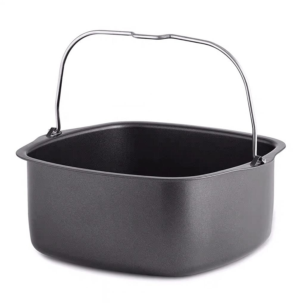Square Non Stick Cake Mold Baking Tray Pan Roasting Basket Bakeware Mould Air Fryer Accessory