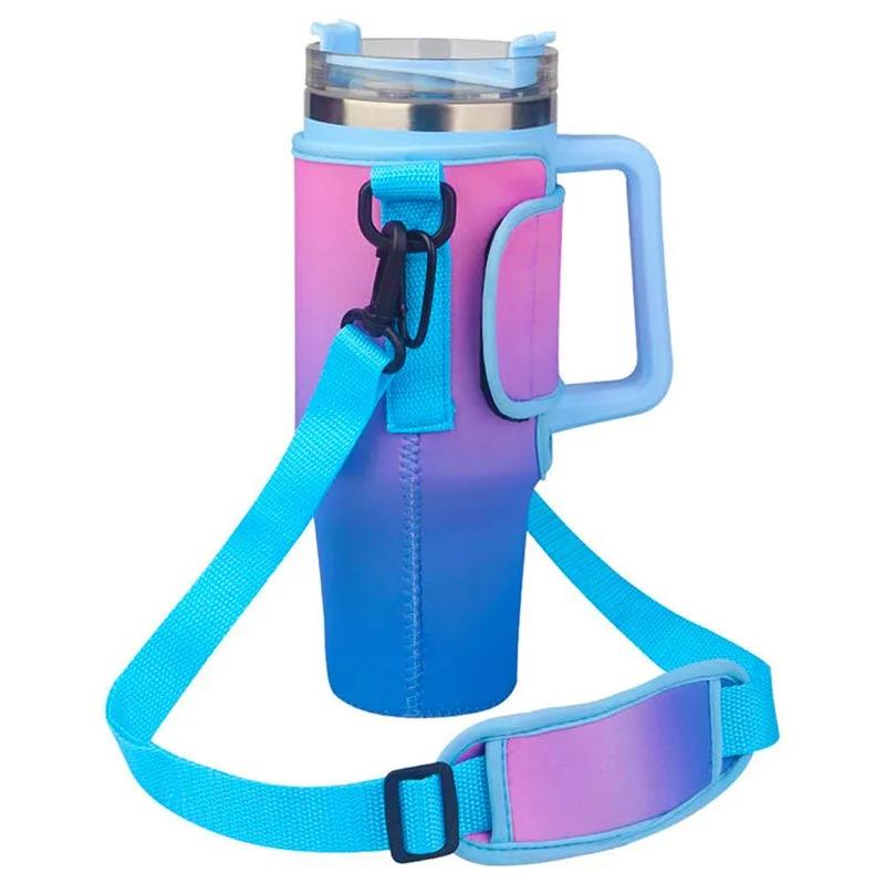 Water Bottle Carrier Bag for Stanley 40/30 oz Tumbler with Phone Pocket Strap Water Bottle Pouch for Stanley Cup Accessories