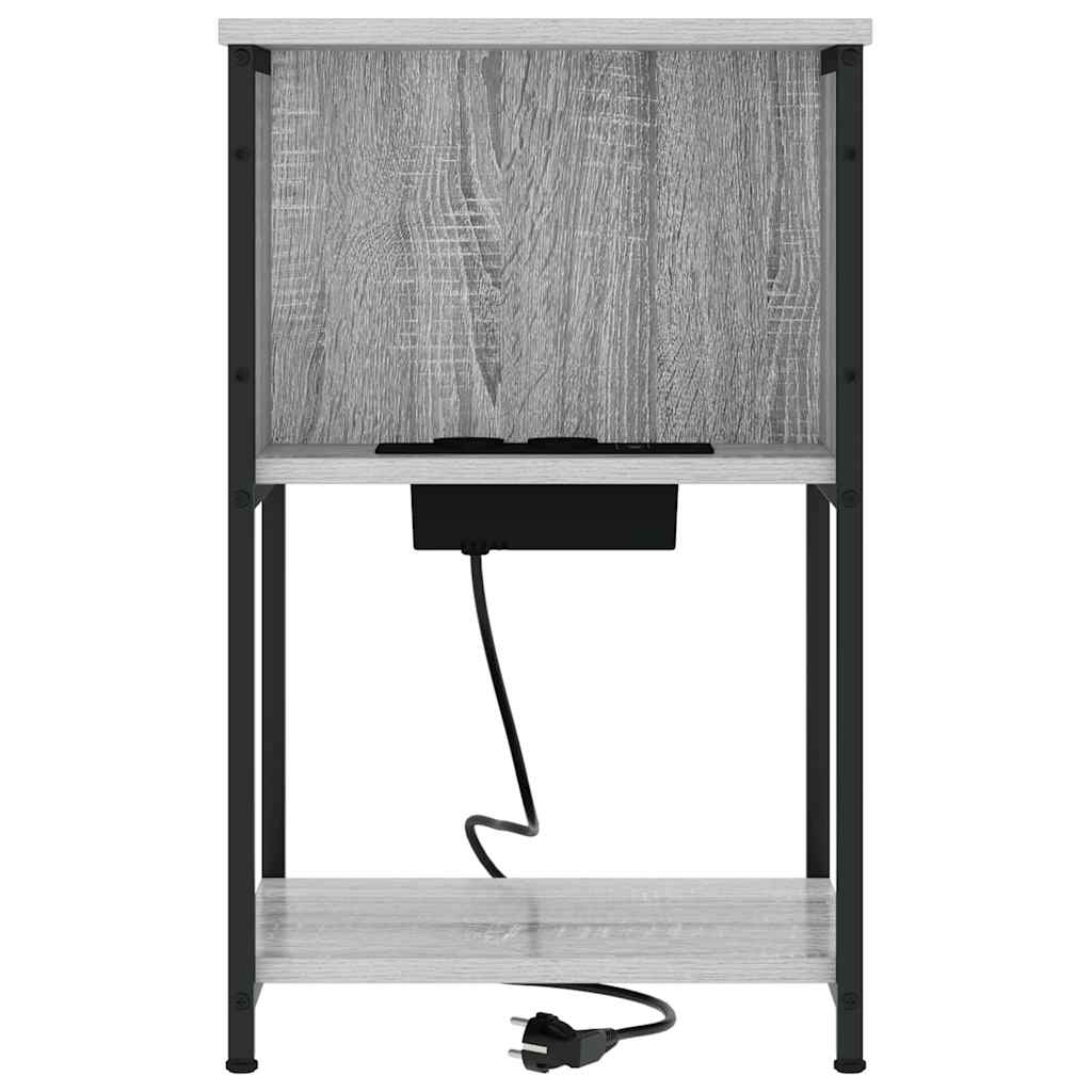 Nightstand Grey Sonoma 38 x 31 x 61 cm Particleboard