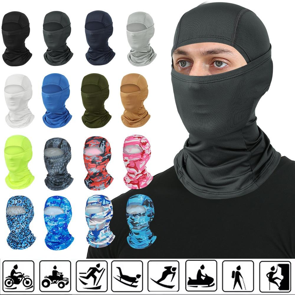 Four Season Camouflage Hat Full Face Mask, Breathable Sweat Absorbing Quick Dry Head Cover  Outdoor Cycling Riding Mask