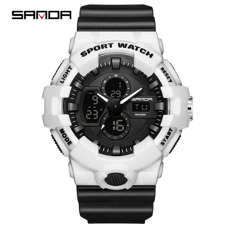 Sanda Luminous Unisex Multifunctional Casual Electronic Watch
