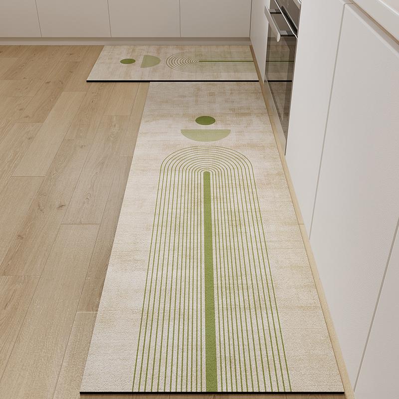 VIKAMA 1/2pcs Wabi-Sabi Style Floor Mat Absorbent Oil-Absorbent Kitchen Floor Mat Bathroom Bathroom Carpet Home Decoration 40x60cm 16x24inch