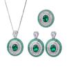 New European and American fashion simulation emerald heavy industry luxury inlaid oval set 8 * 10