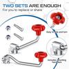 2 Sets Of Universal Trailer Plug Handle Replacement Plug Crank Suitable For Most Trailers, With Bolt Nut Washer-A87Q