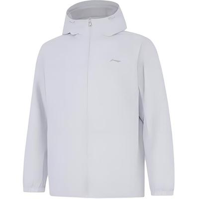 Plain Color Cardigan Jacket Simple Versatile Comfortable Sports Windbreaker Men Outerwear Light-Gray AFDV957-7