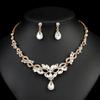 High-End Crystal Diamond-Encrusted Wedding Dress Accessories Set With Jewelry Bridal Necklace