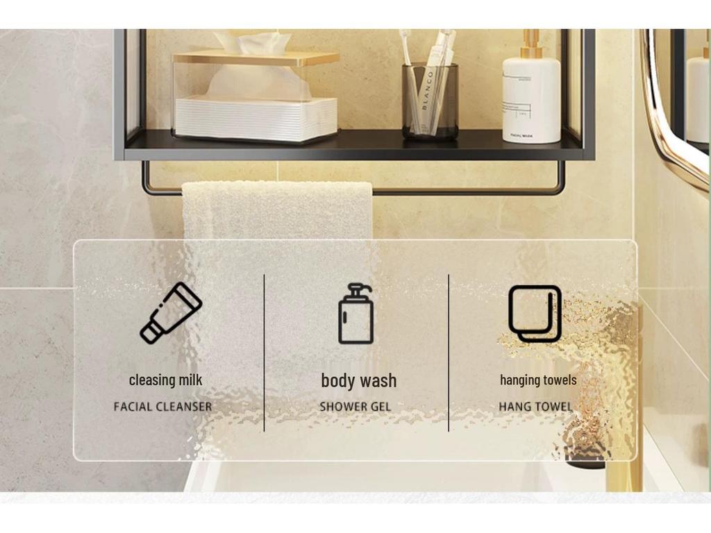 Waterproof Wall-Mounted Toilet Vanity Storage Cabinet