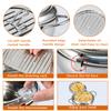 21/24/28 CM Deep Fryer Pot Stainless Steel Oil Pan with Strainer Basket and Thermometer Tempura Oil Fryer for Cooking Kitchen