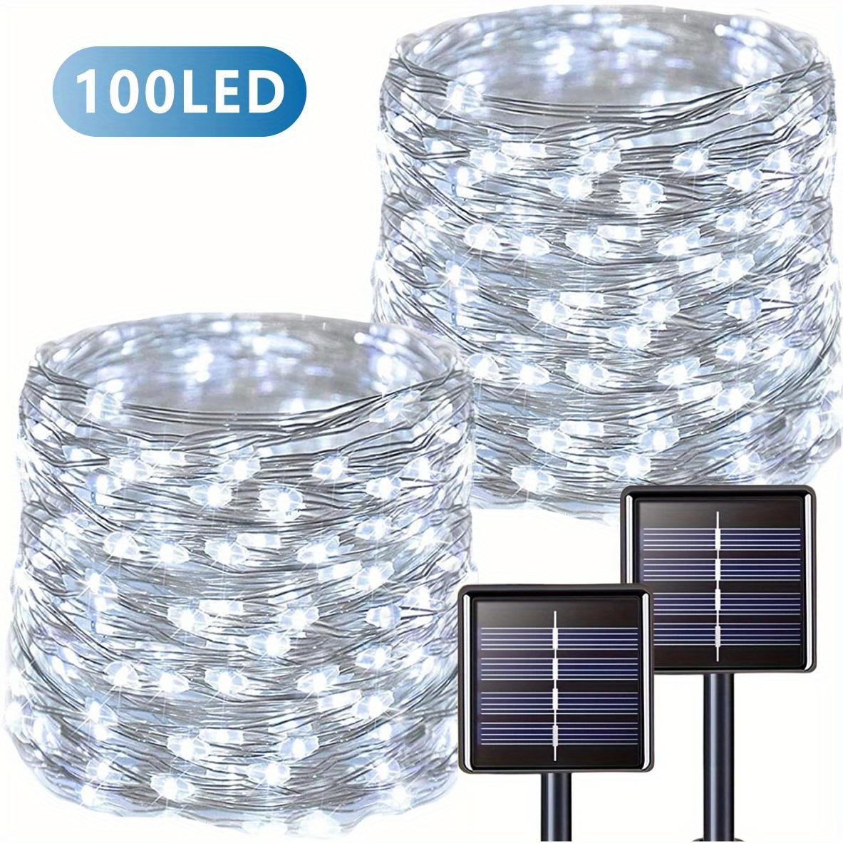 

Уличные солнечные гирлянды, водонепроницаемые, 8 моделей, медные мигающие огни, используются для украшения садовых деревьев, сада, рождественской свадьбы, вечеринки. 2pcs-39Ft(100LED) белый