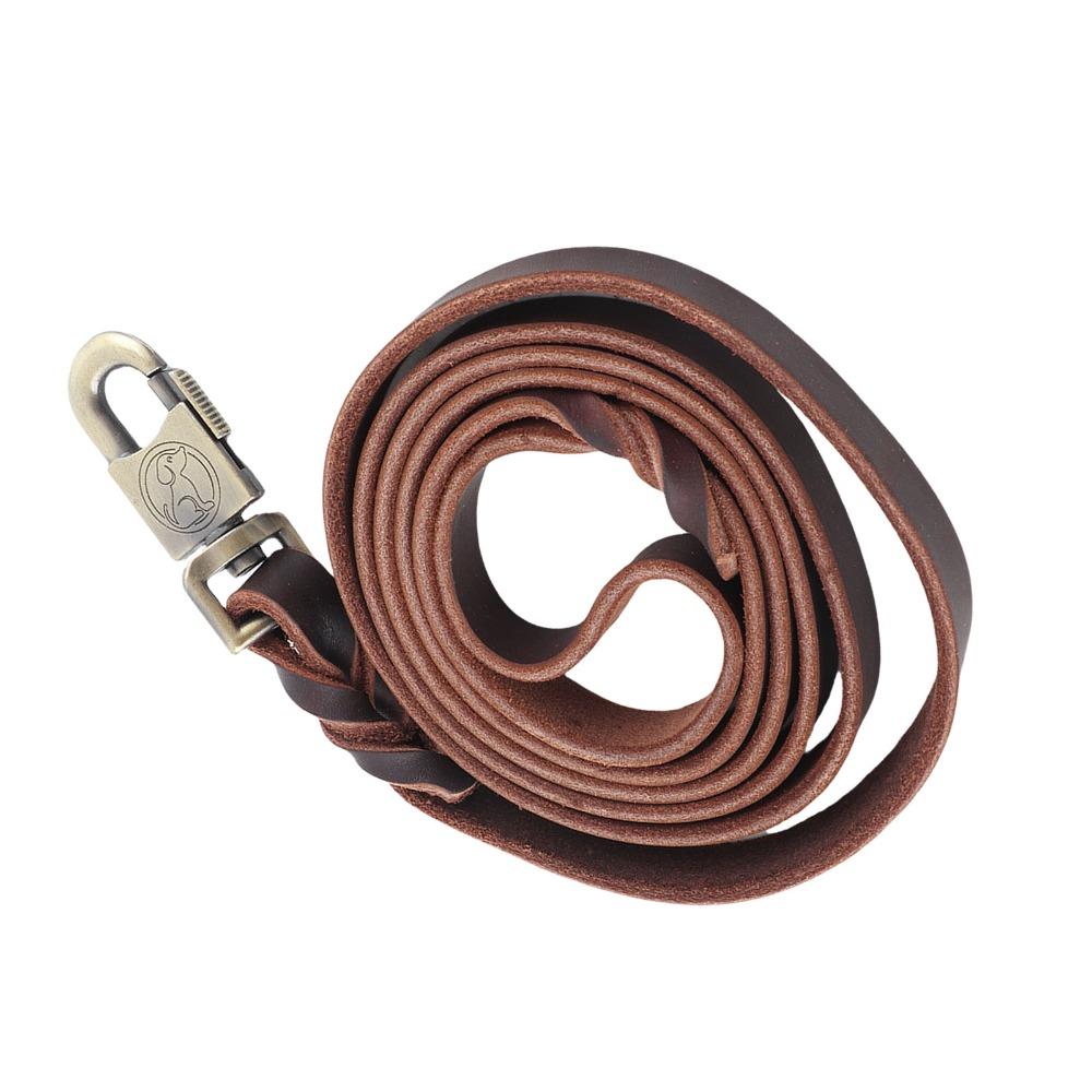 Full Grain Cowhide Full Grain Dog Leash Wide Strap Body Large Breed Dog Lead Large Medium Dogs