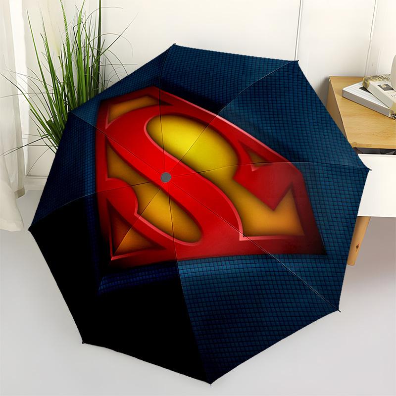 

1pc Superman Logo Umbrella - Automatic Open Compact Travel Umbrella with 101-Rib Durable Frame yy251021144
