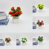 Foam Rose Artificial Potted Plant With Butterfly Accent For Indoor Decoration And Photography Use