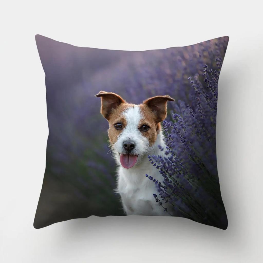 1 Stuk Hond Patroon Kussenhoes Sofa Huisdecoratie Auto Kantoorbenodigdheden Buitenkussen
